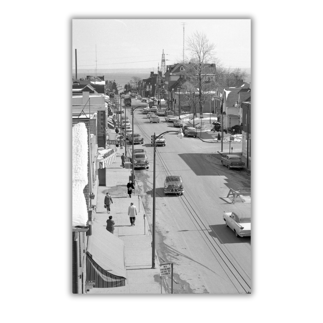 Brant Street Looking South, March 1960, Burlington Heritage Print