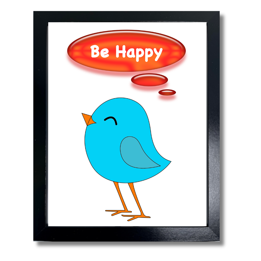 Children's Motivational Prints - Be Happy