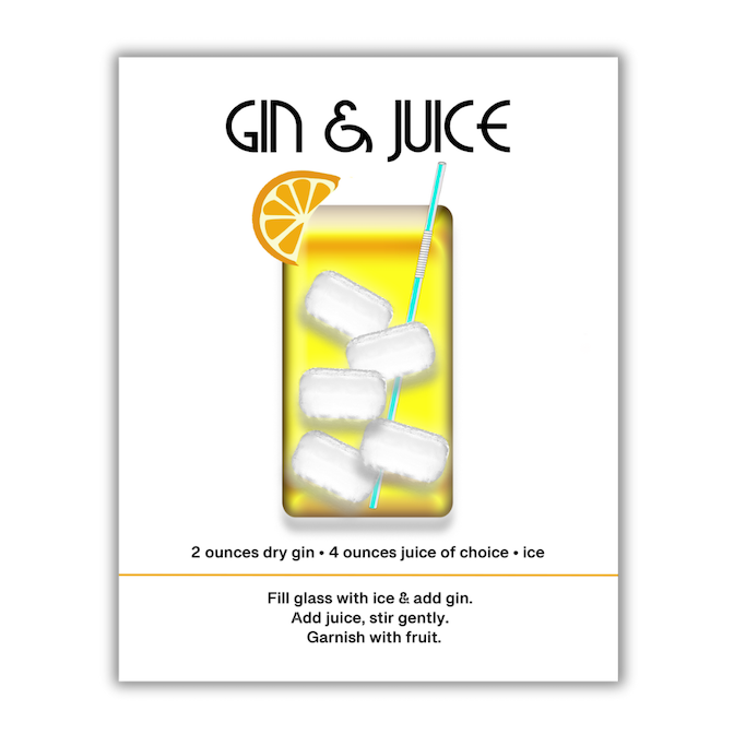 Art Deco Cocktail Print - Gin & Juice