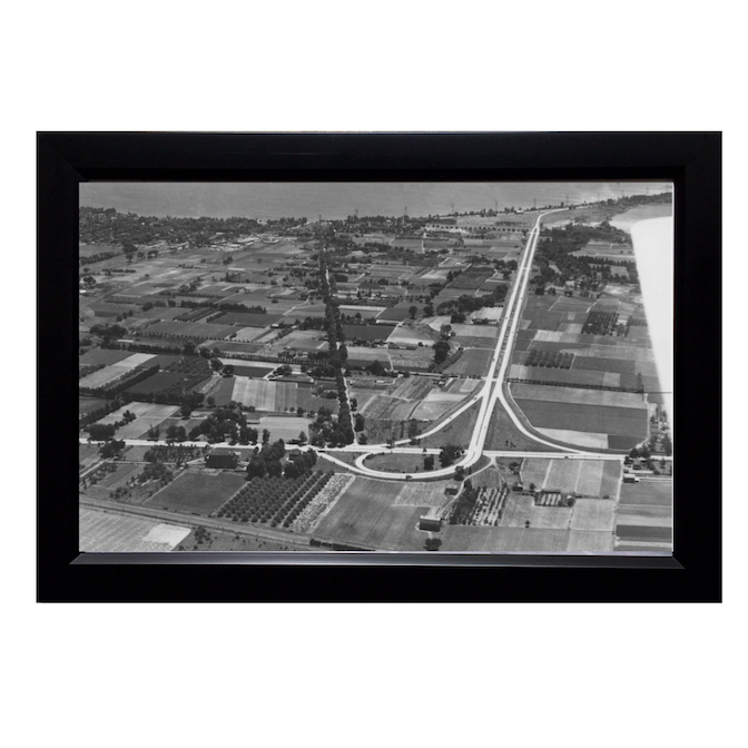 Maple Avenue Aerial, Burlington Heritage Print