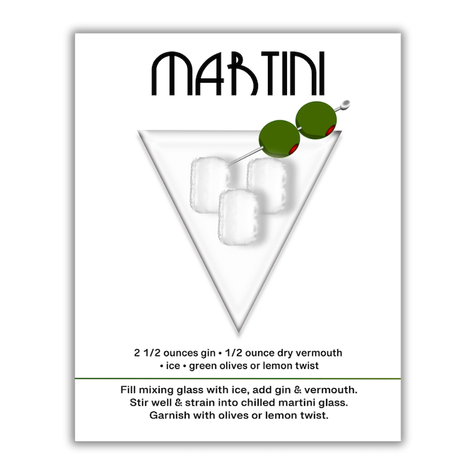 Art Deco Cocktail Print - Martini