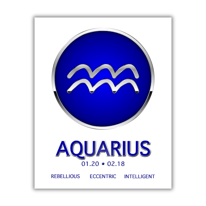 AQUARIUS Zodiac Sign FRAMED Print