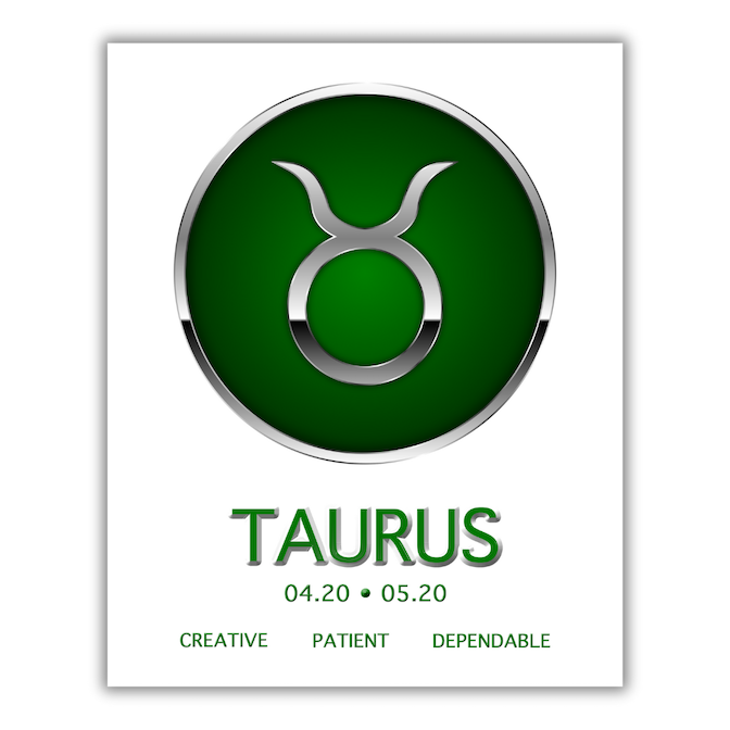 TAURUS Zodiac Sign FRAMED Print